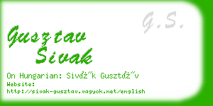 gusztav sivak business card